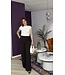 JULIA - Pantalon chocolate brown