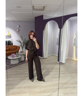 Sisterpoint GIRL - Jumpsuit chocolate brown