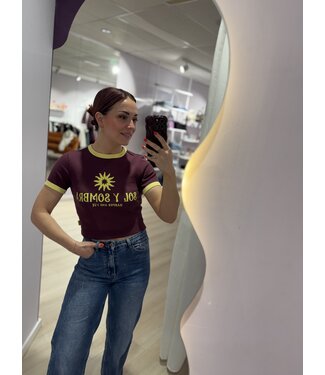 Harper & Yve SOMBRA - Top cropped cassis
