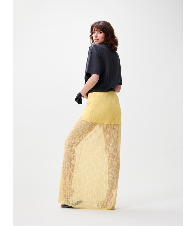 EMMA - Skirt lace butter yellow