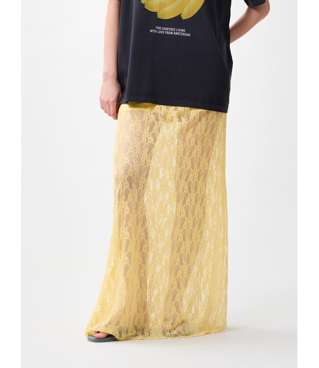 EMMA - Skirt lace butter yellow