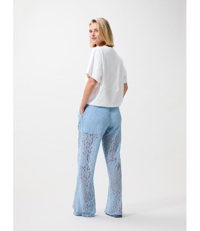 MAYRA - Lace pants light blue