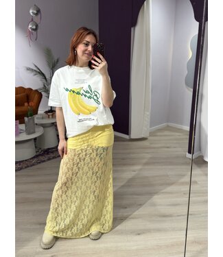 Catwalk Junkie EMMA - Skirt lace butter yellow