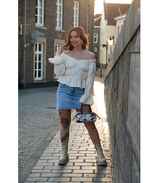 Redial RIVER - Skirt denim light blue