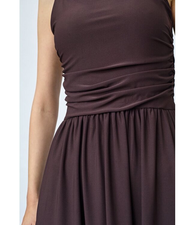 GINEA - Dress chocolate brown