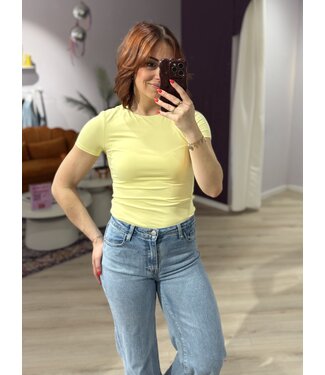Gimme NICKY - Shortsleeve top butter yellow