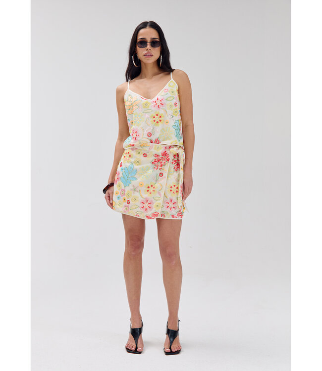 ROMY - Top ecru sequins