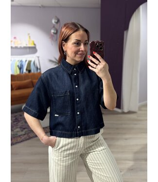 Catwalk Junkie MAAN - Blouse denim dark blue