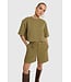 ANGIE - Oversized cropped top army green