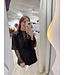 INDY - Lace top longsleeve chocolate brown