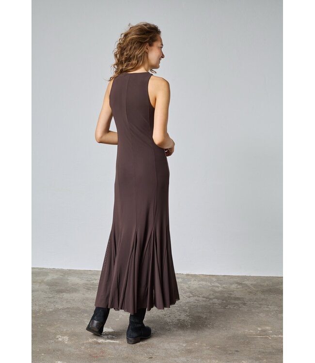 VEGIA - Dress chocolate brown