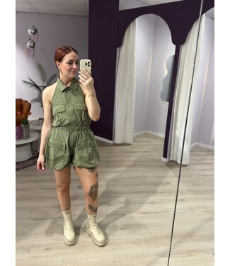 Refined Department REMI - Playsuit army green