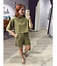 ANGIE - Oversized cropped top army green