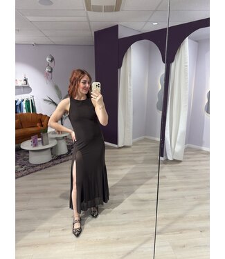 Sisterpoint VEGIA - Dress chocolate brown