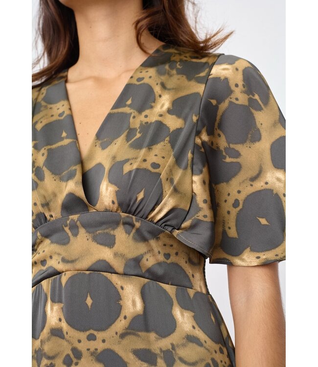 GISELA - Dress brown leo