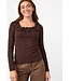 ELETA - Longsleeve chocolate brown