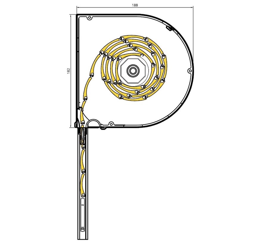 Drutex voorgemonteerde rolluik ronde doos