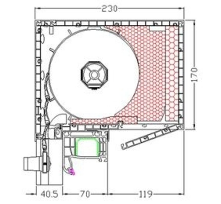 SKS opbouw rolluik systeem 170mm