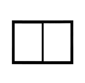 Standaard voorraad Schuifpui zwart 200x200