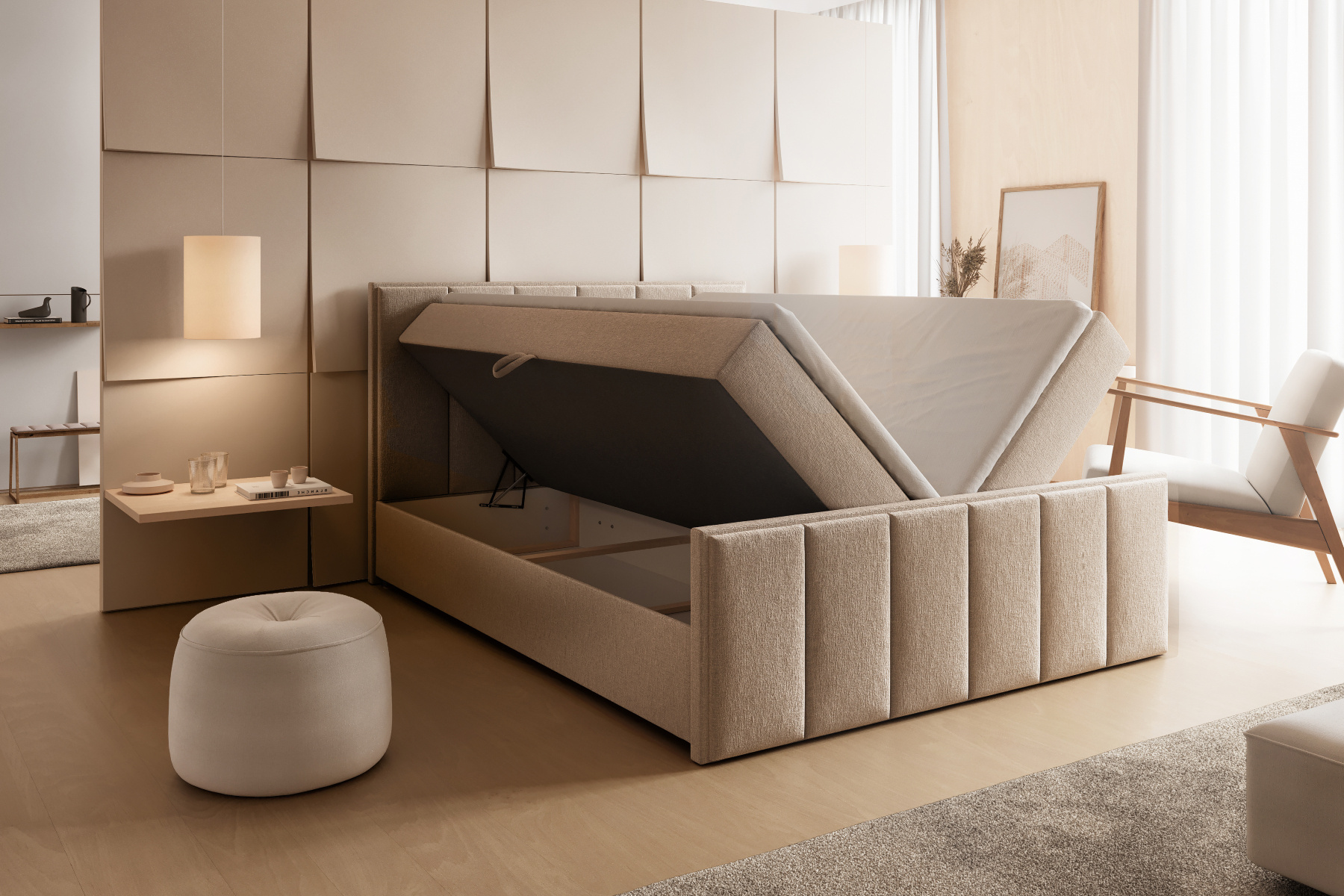 Boxspring met opbergruimte Triëst