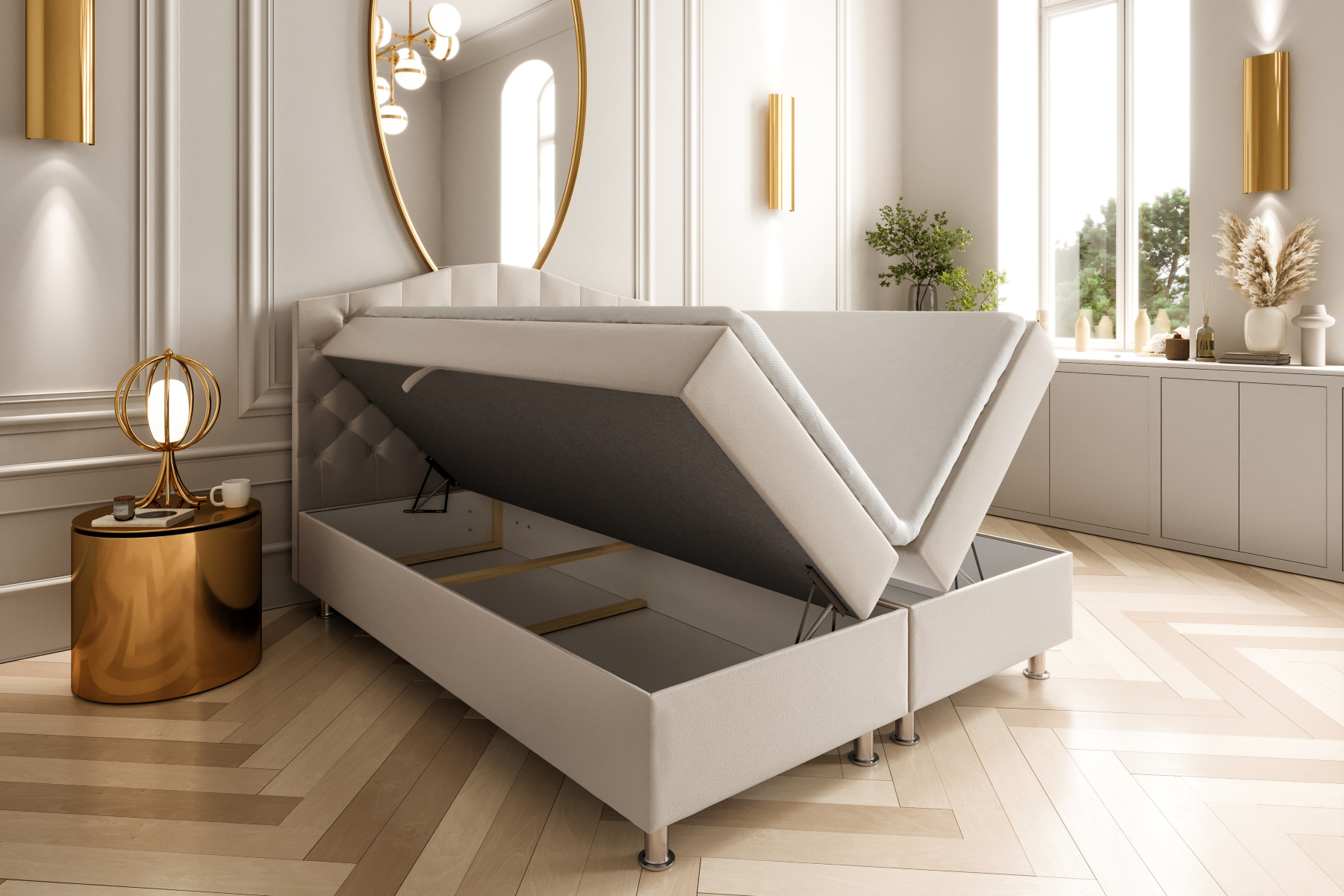 Boxspring met opbergruimte Rimini