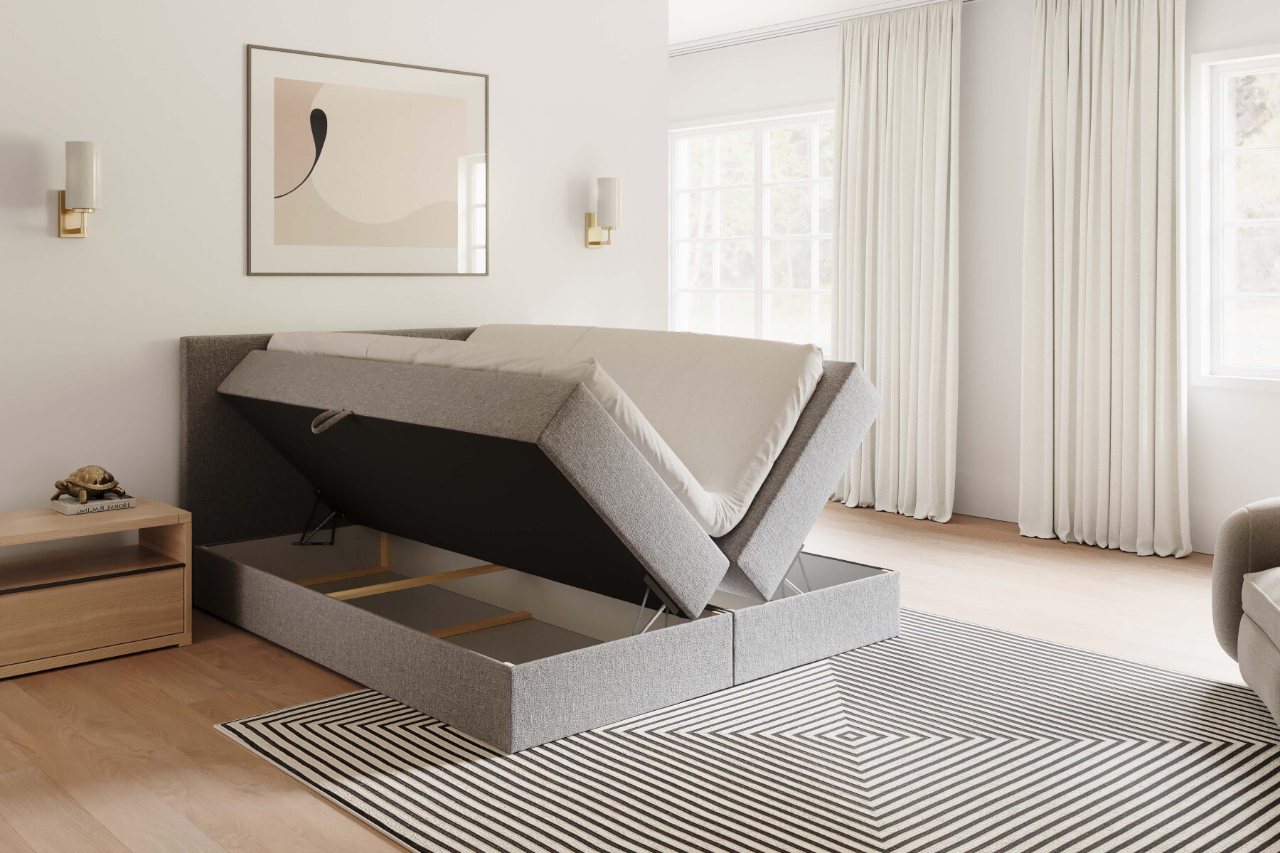 Boxspring met opbergruimte Lugano