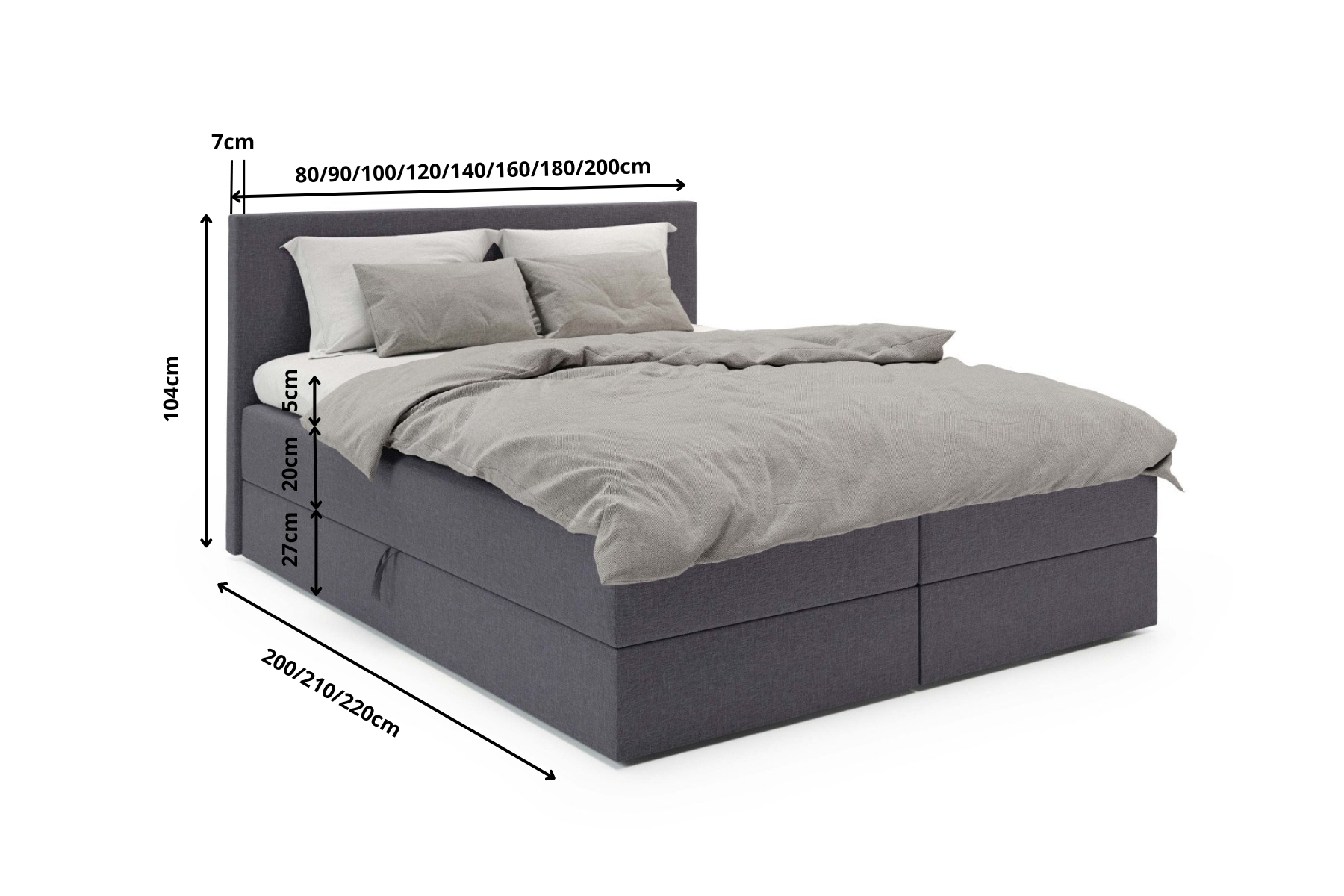 Boxspring met opbergruimte Austin