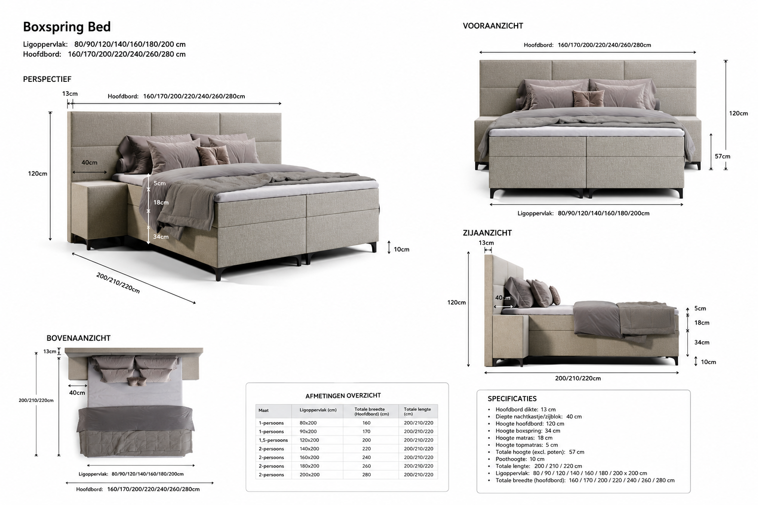 Boxspring met opbergruimte Napa