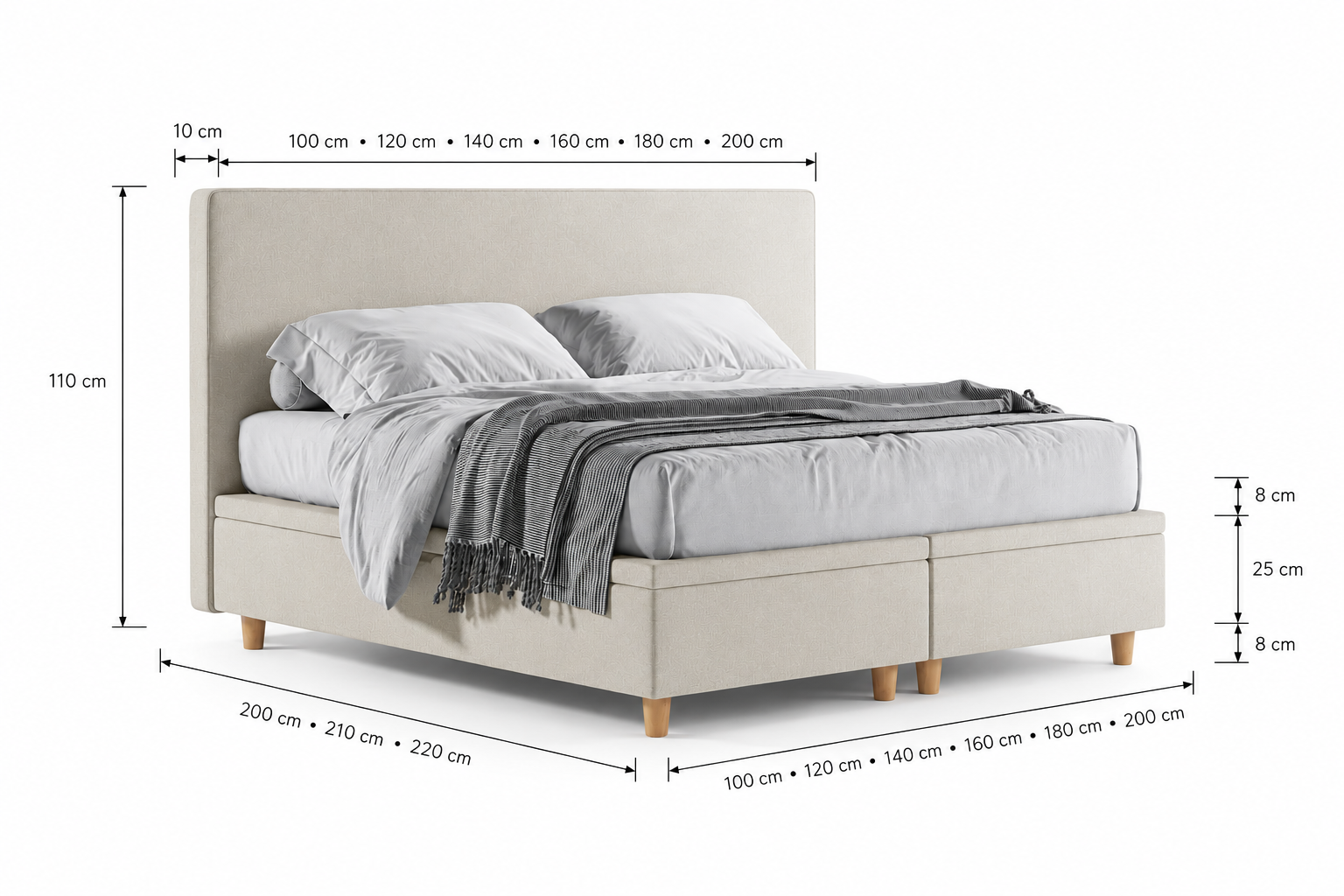 Boxspring met opbergruimte Modena