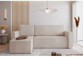 Elba - 3-zits slaapbank met chaise longue en opbergruimte