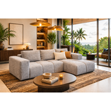 Hoekslaapbank met chaise longue en opbergruimte rechts – Bali
