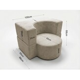 Modulaire 2-Zits Slaapstoelen Milaan