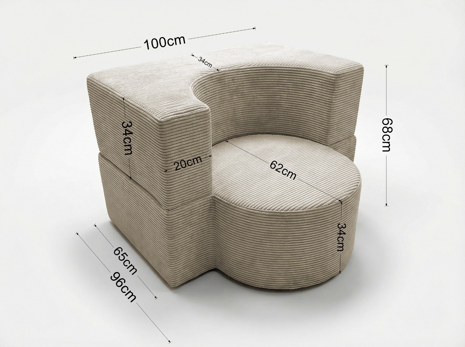 Modulaire 2-Zits Slaapstoelen Milaan