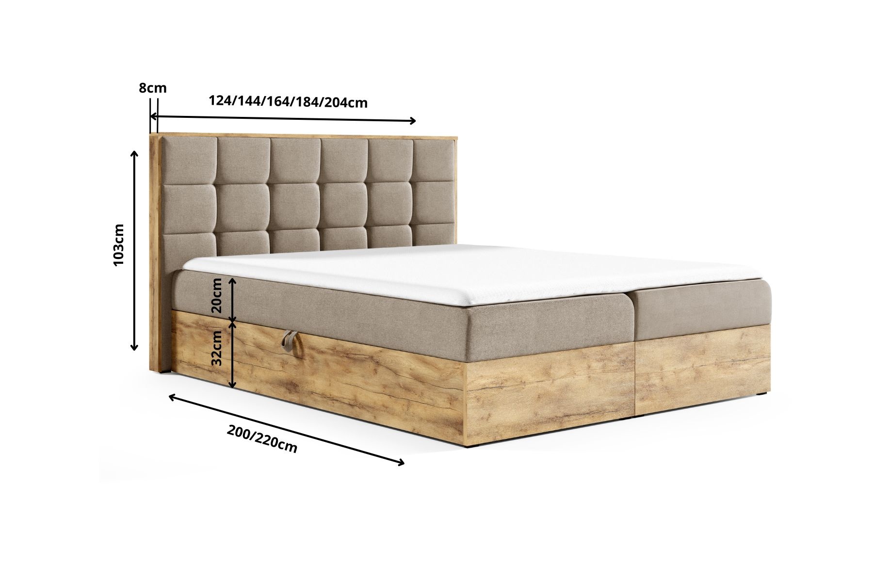 Boxspring met opbergruimte Wenen