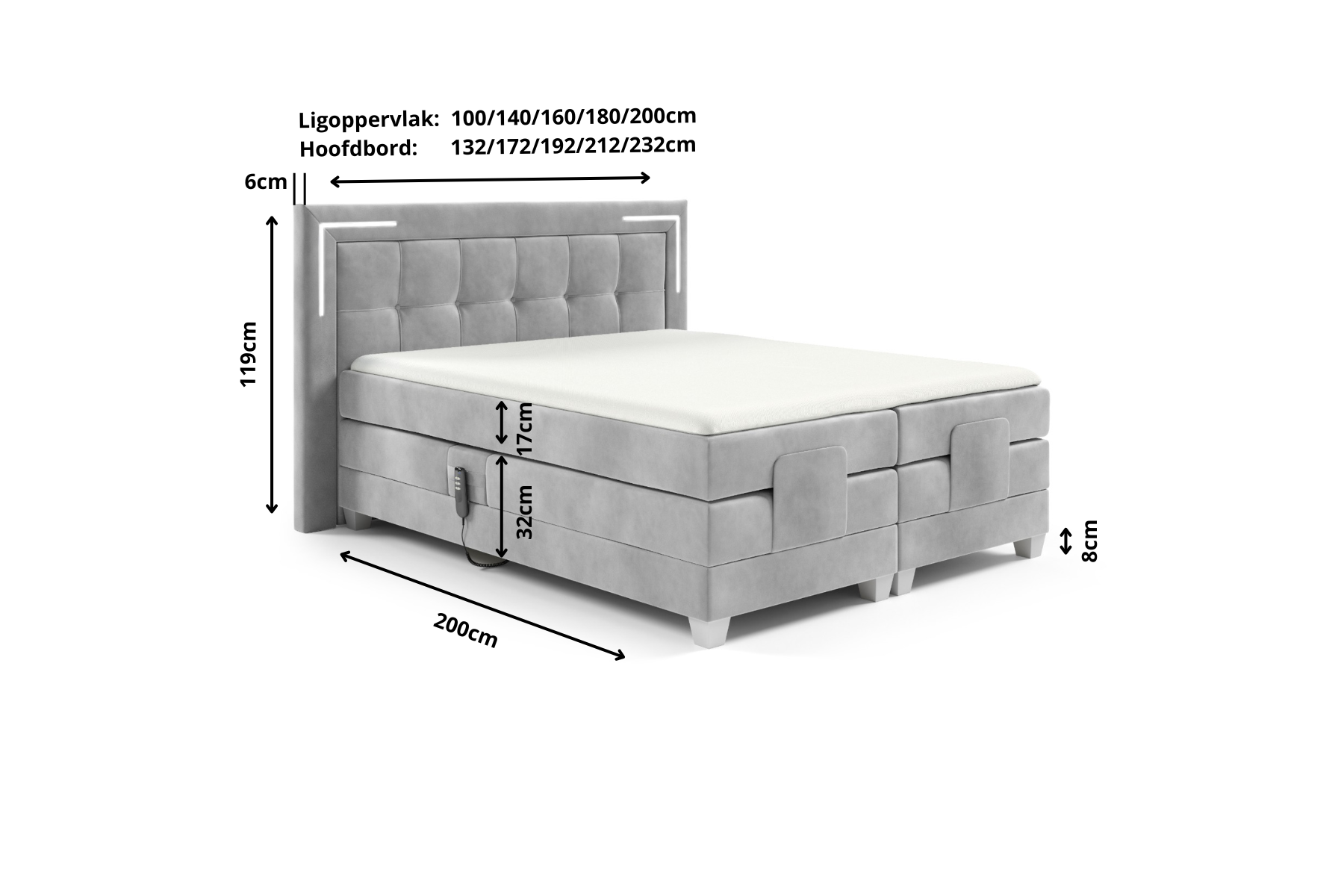 Elektrische Boxspring Élysée
