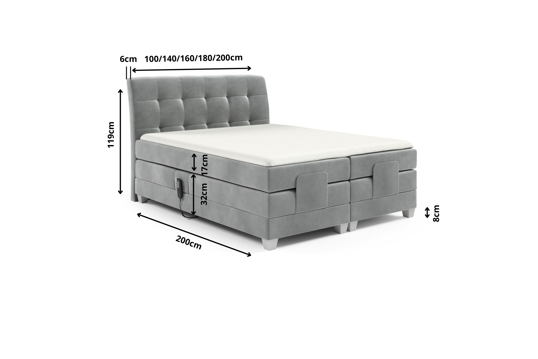 Elektrische Boxspring Chamonix