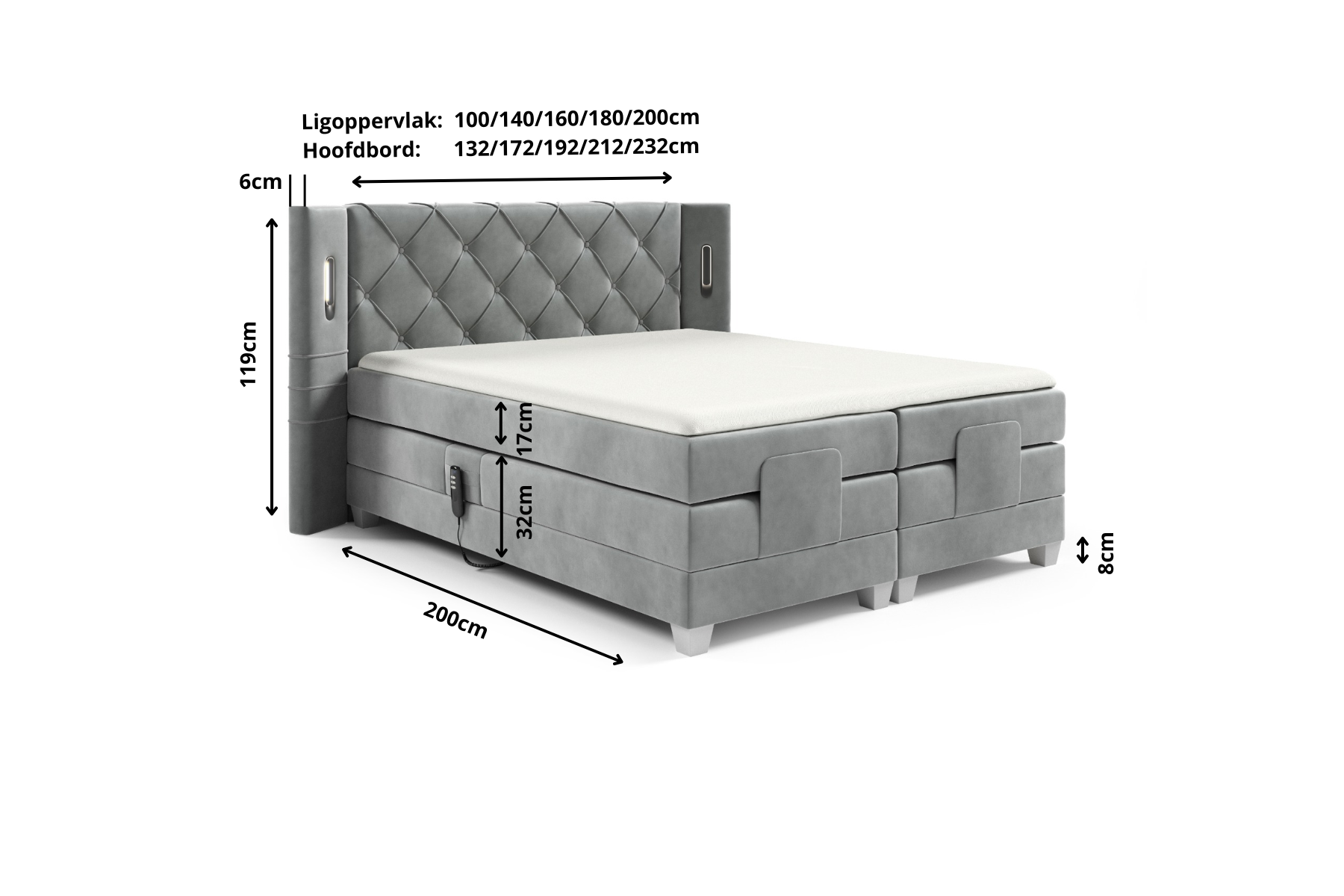 Elektrische Boxspring Montreux
