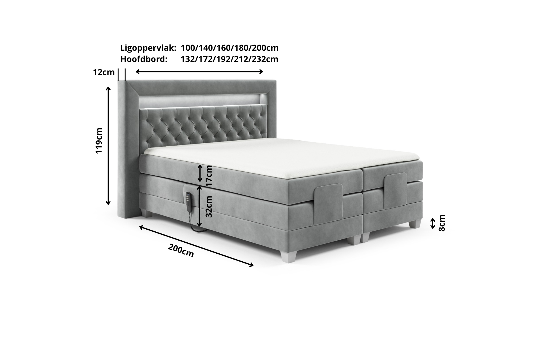 Elektrische Boxspring Élégance