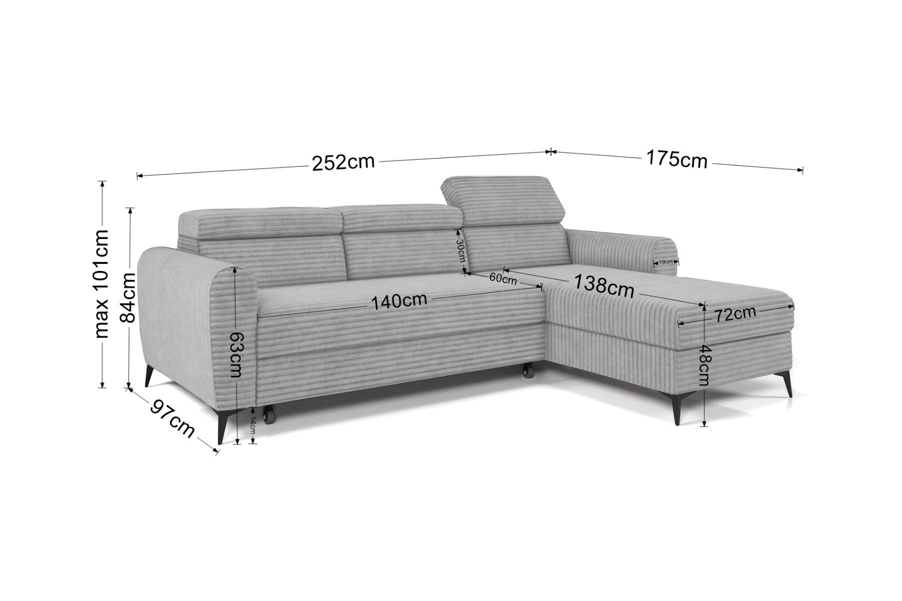 Lecce Hoekslaapbank met Chaise Longue