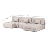 Arezzo U-Vorm Design Slaapbank