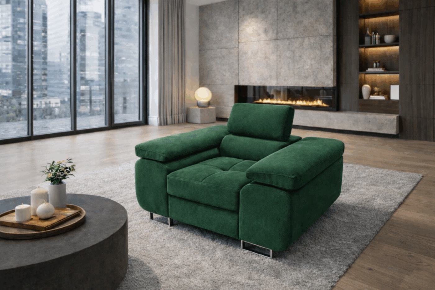 Modena Fauteuil met Verstelbare Hoofdsteun