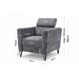 Córdoba Fauteuil met verstelbare hoofdsteun
