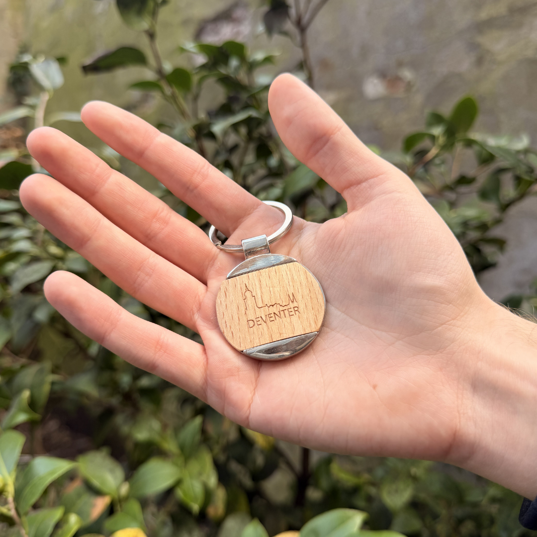 Houten Deventer sleutelhanger