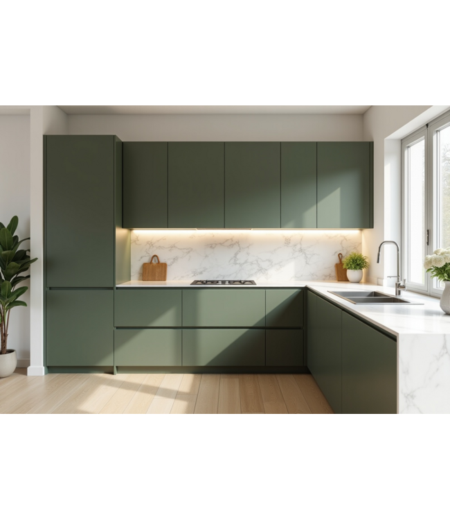 Modifolia MAT OLIJFGROEN PLAKFOLIE