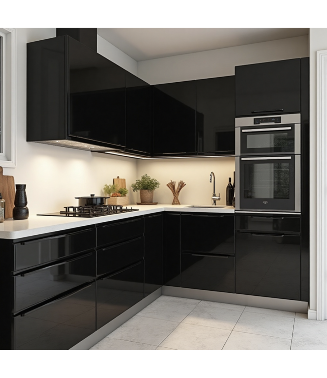 Modifolia GLANS ZWART  PLAKFOLIE