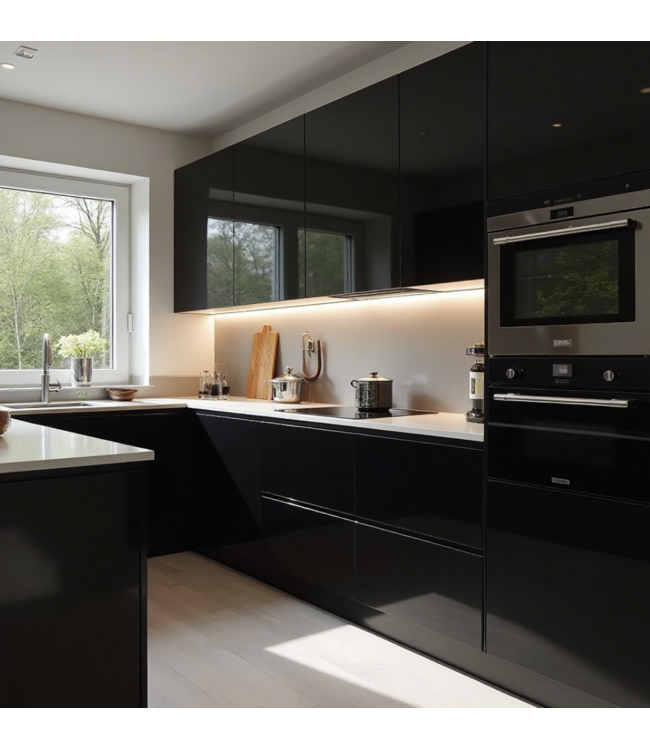 Modifolia GLANS ZWART  PLAKFOLIE