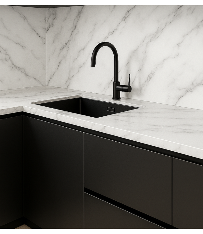 Modifolia MARMERLOOK WIT ZACHTE ADER PLAKFOLIE