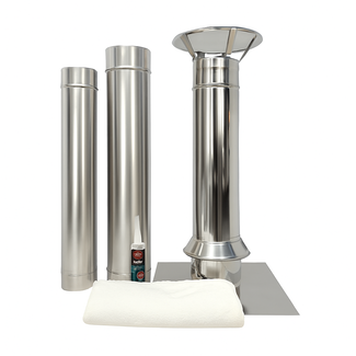 BRANT Aansluitset braai – Dubbelwandig Ø250-300 mm RVS