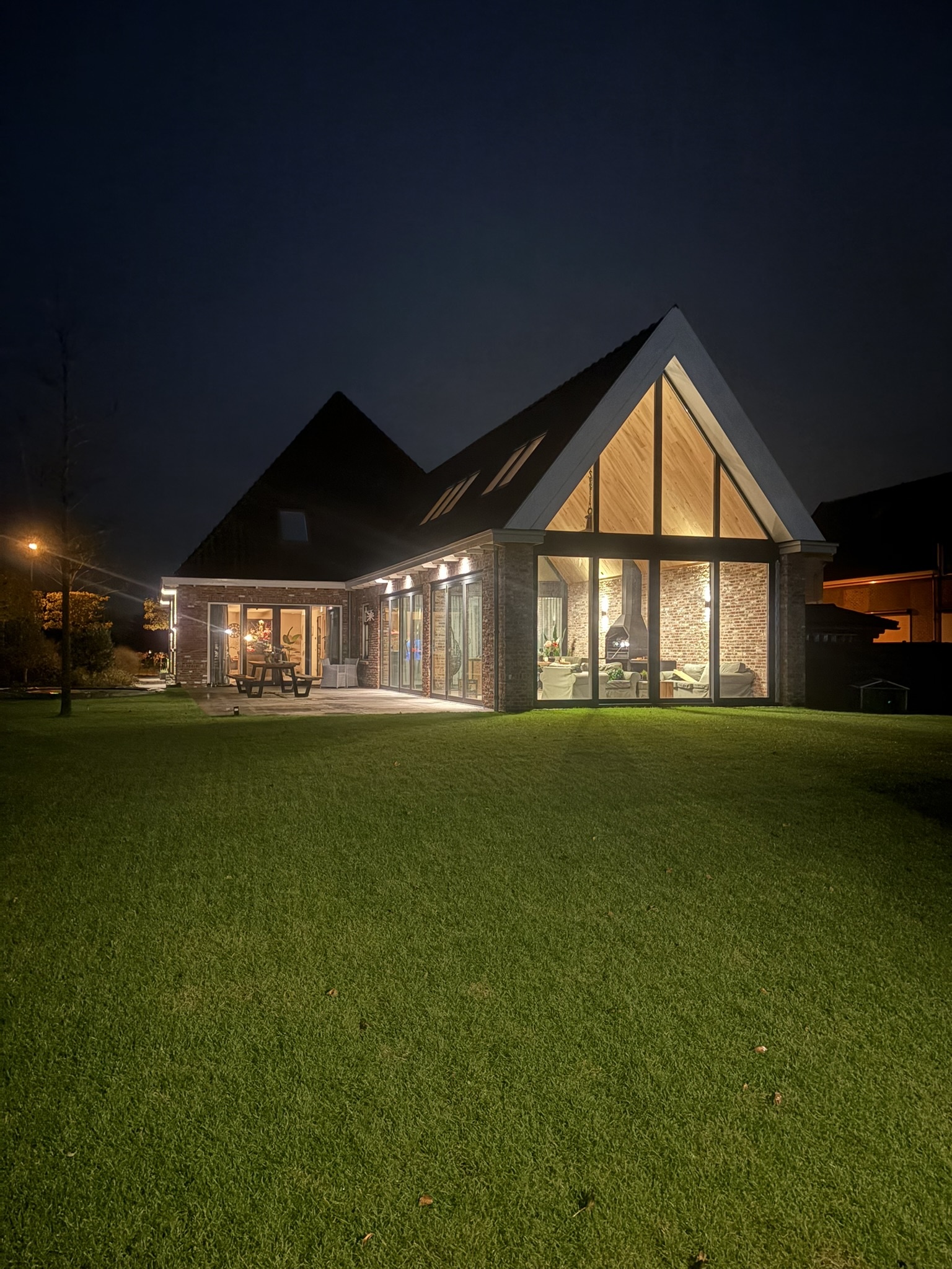 Brant braai buitenverblijf avond