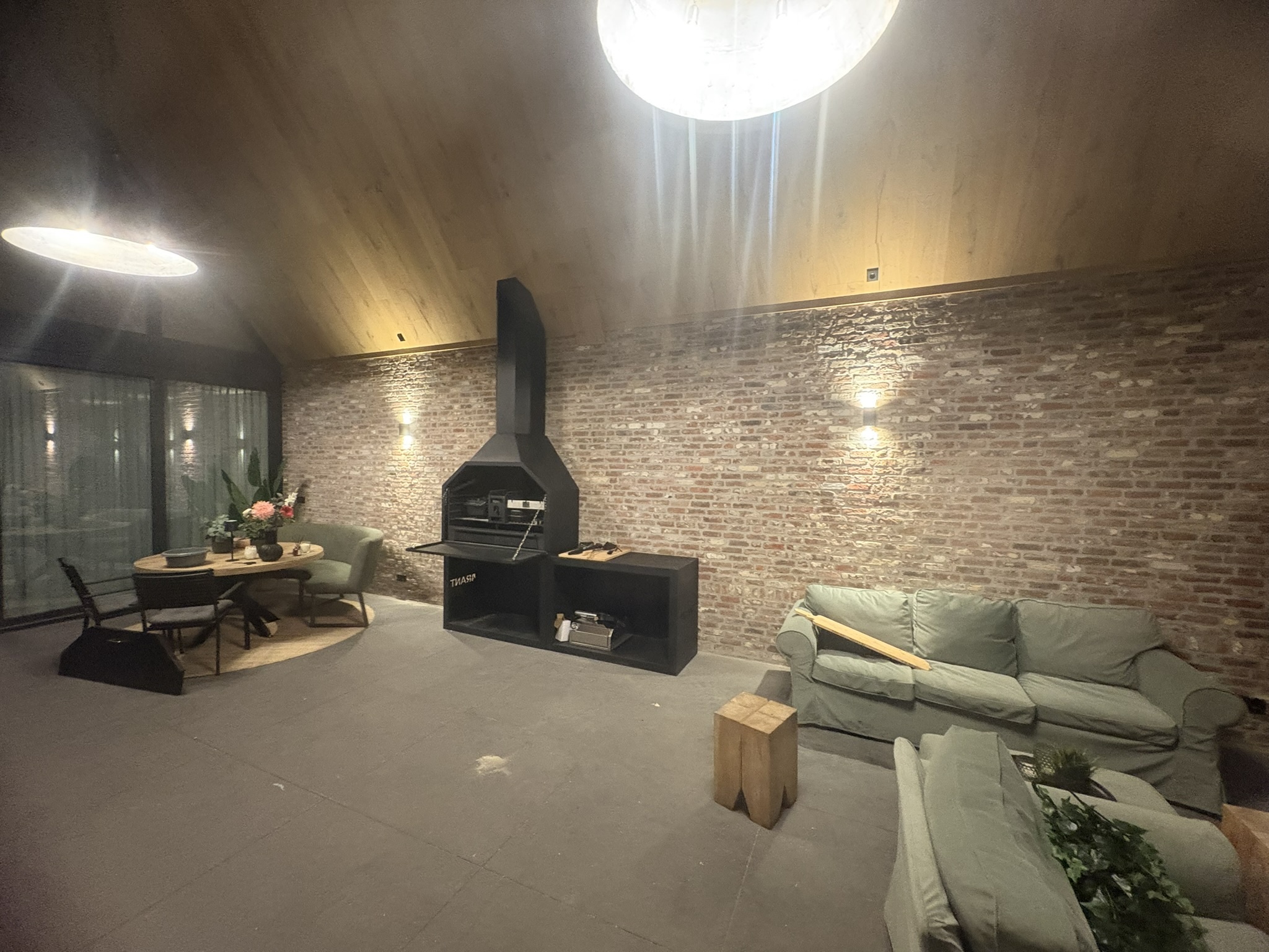 Brant braai in gebruik